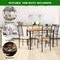 Costway 5 PC Dining Set Wood Metal Table 30'' and 4 Chairs Kitchen Breakfast Furniture New